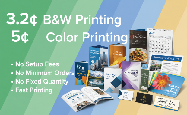 3.2 cents Black and White Printing 5 cents Color Printing