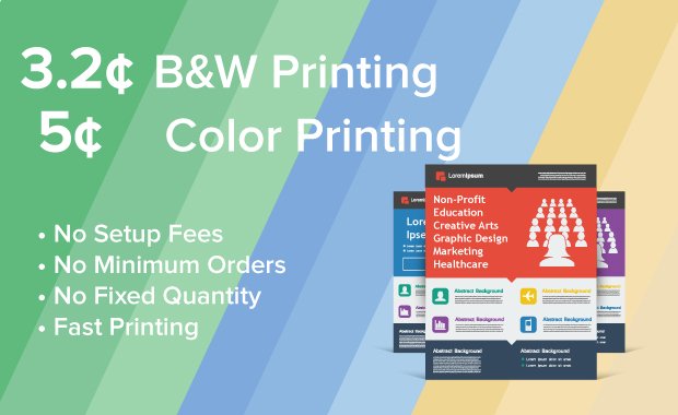 3.2 cents Black and White Printing 5 cents Color Printing