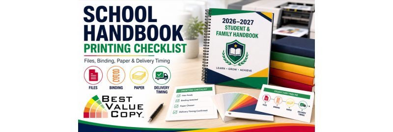 School Handbook Printing Checklist for 2026–2027