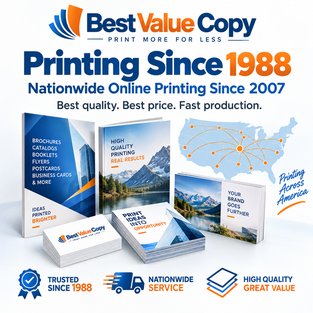 Best Value Copy – Nationwide Printing Since 1988 Best Value Copy printing services since 1988 with nationwide online printing, brochures, catalogs, booklets, flyers and business cards.